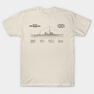 HMS Dreadnought ship plans - AD T-Shirt